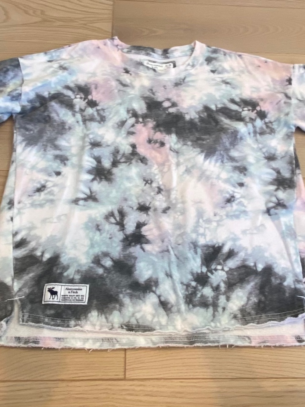 Abercrombie Kids Girls Sweatshirt Sz 15/16 Tie Dyed Crewneck Multicolor Casual